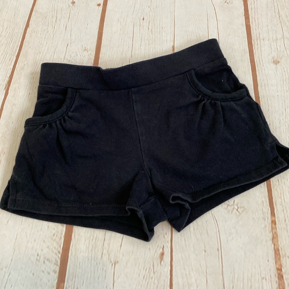 Old Navy Toddler Black Pull-On Elastic Shorts with Pockets